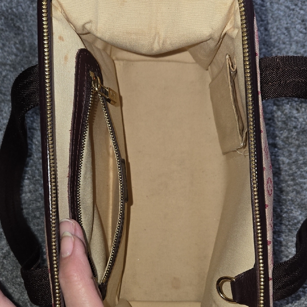 Louis Vuitton Burgandy and Red Monogram Shoulder Bag - Picture 9 of 15